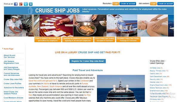 cruise jobs website