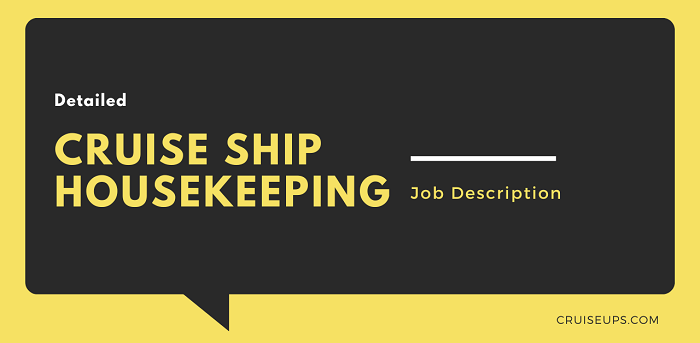 cruise ship housekeeper job description